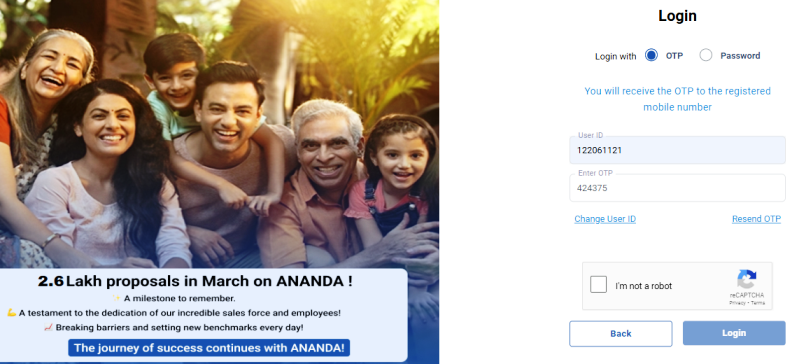 login with otp
