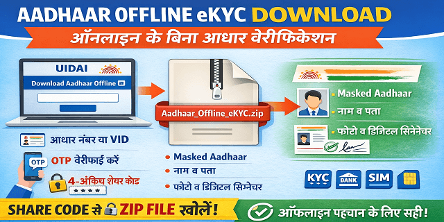 आधार Offline eKyc डाउनलोड कैसे करे?