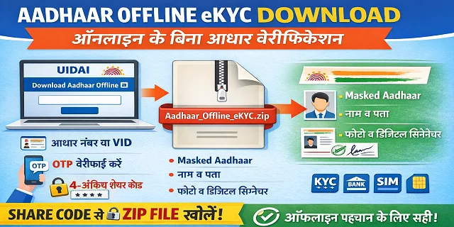 आधार Offline eKyc डाउनलोड कैसे करे?